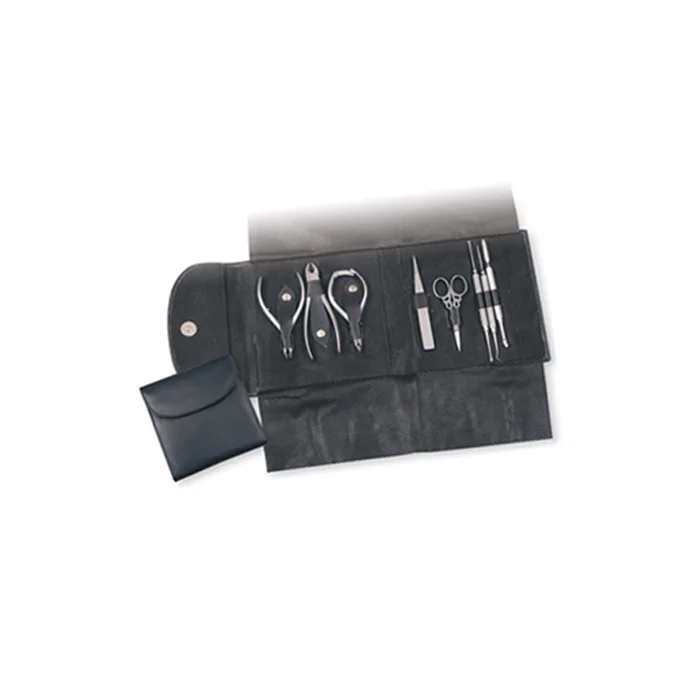 Black manicure and pedicure grooming kit