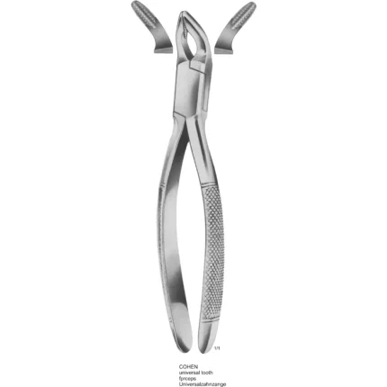 Cohen Universal Tooth Forceps (American Pattern) ASI-2175 crafted from stainless steel with a dull matte finish.