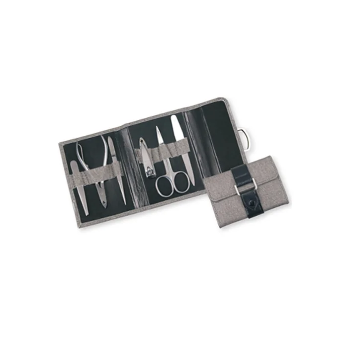 Gray Manicure & Pedicure Grooming Kit in Foldable Case