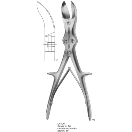 Liston Bone Cutting Forceps curved on flat 11 inches orthopedic surgical instrument