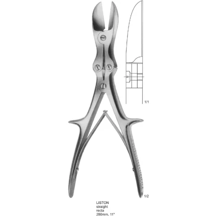 Liston bone cutting forceps ASI-1439 straight surgical instrument 280mm by Aero Surgical