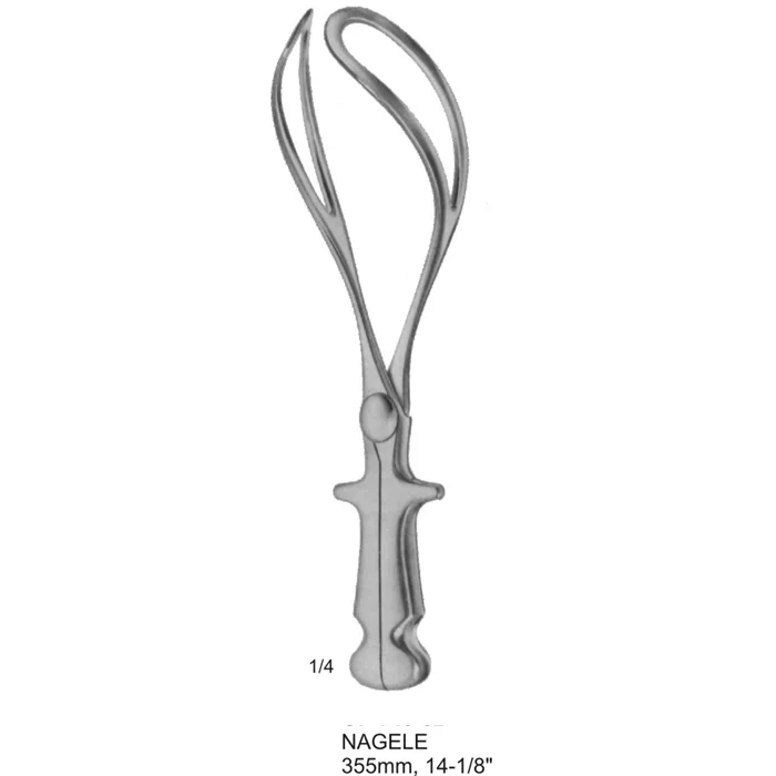 Nagele obstetrics- pelvimeters and forceps 355mm, 14-1-8