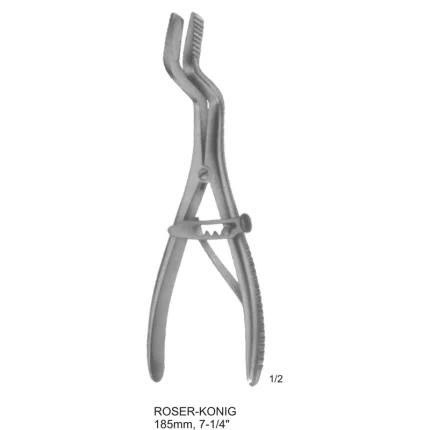 ASI-2257 Roser-König Mouth Gag 185mm with serrated blades and ratchet lock system.