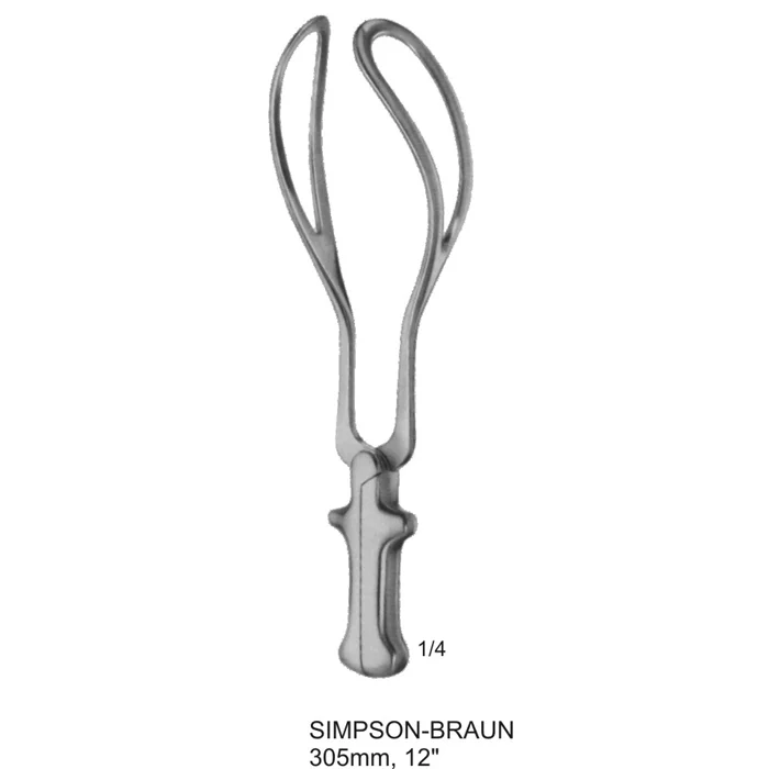 SIMPSON-BRAUN obstetrics- pelvimeters and forceps 305mm, 12