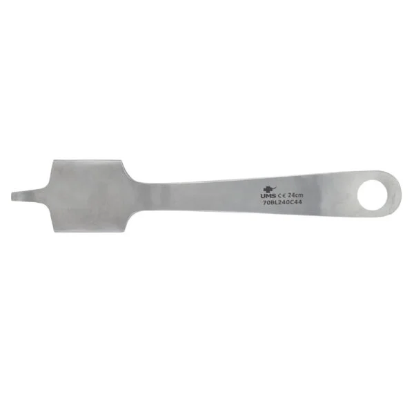 VERBRUGGE-MUELLER Bone Lever, curved, 240 mm 9 1-2, width 44 mm orthopaedic