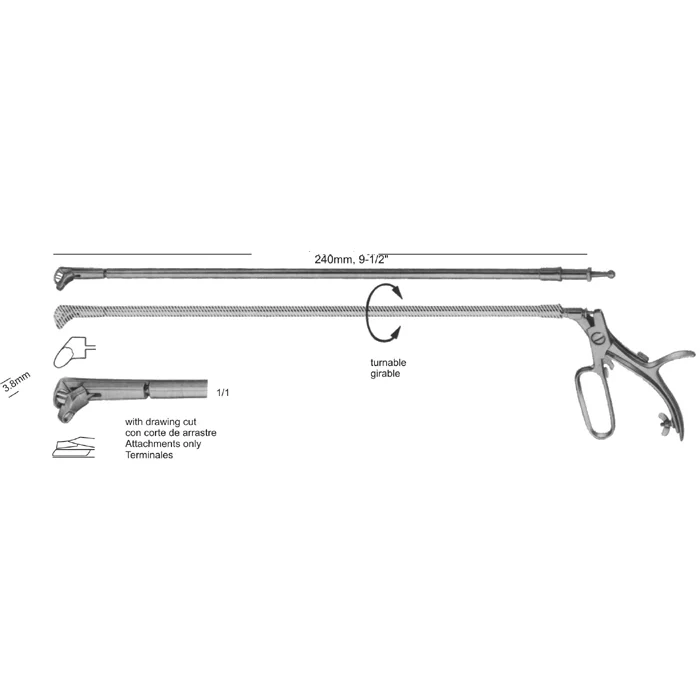 biopsy forceps for rectum 240mm, 9-1-2