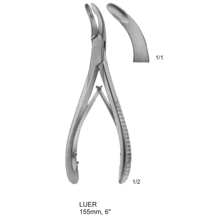 bone rongeurs 155 mm, 6inches Luer bone rongeur 155mm 6 inch surgical instrument stainless steel