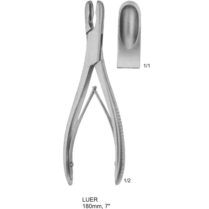 bone rongeurs LEUR 180mm, 7 inches Luer Bone Rongeur 180mm 7 inches stainless steel surgical instrument