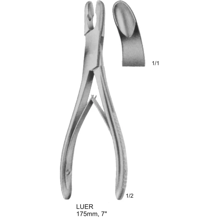 bone rongeurs LEUR curved 175mm, 7 inches