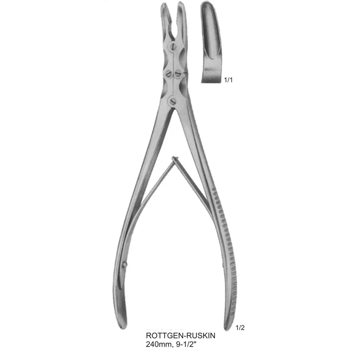 bone rongeurs ROTTGEN-RUSKIN 240mm, 9-1-2 inches