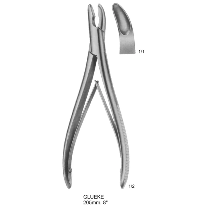 bone rongeurs glueke 205mm, 8 inches Glueke Bone Rongeur 205mm (8 inches) surgical instrument by Aero Surgical