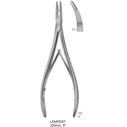 Lempert curved bone rongeur 200mm 8 inches stainless steel surgical instrument for ENT and orthopedic surgery